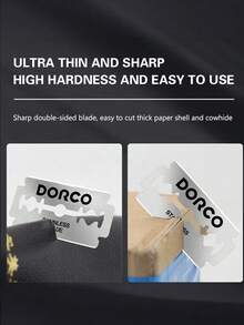 1 件剃须刀，带 10 个刀片，男士优质不锈钢手动直剃须刀，适合家庭和沙龙使用，男士理发修剪，美容旅行必需品（刀片颜色随机） - 彩色 - 查看 4