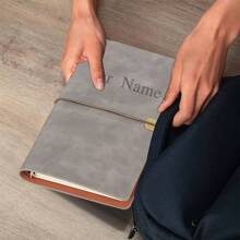 1PC Custom Name Notebooks, Personalized Leather Journal For Office Staff Businessman Students College Graduation, 2025 Grade Back To School Teacher's Day Gifts For Her/Him With Laser Name Customization