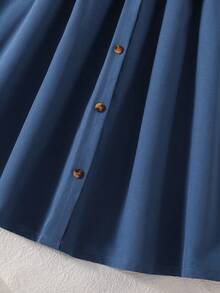 少女心印花圆领长袖上衣和迷你裙两件套 - 白色 - 查看 7