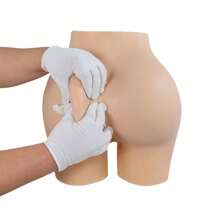 European And American Fashion New Silicone High Waisted, Full Buttocks, And Full Crotch Underwear, Imitating Real And Fake Buttocks And Lifting Buttocks For Women, Open As High Buttocks Pants, Sexy Lingerie Accessories