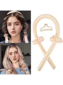 4pcs/Set No Heat Hair Curlers For Hairstyling, Reusable Heatless Hair Curling Rods, Heatless Silk Satin Curling Rods, Create Natural Soft Wavy Hairstyle, DIY Curling Styling Tools For Overnight Use, Heatless Curling Rods (Heatless Silk Satin Curling Rods, Curlers), Foam Heatless Sleep Curlers, Hair Styling, Hair Stuff, Curly Hair Products ,Hair Accessories, Hair Styling Kit, Hair Tool Kit, Hairstyling Set