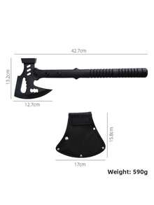 1pc Multifunctional Outdoor Axe, Firewood Splitting Tool, Household Firewood Axe, Outdoor Logging Axe, Camping Multipurpose Axe, Made Of High Manganese Steel, Hand Axe, Logging Axe, Gardening Tool, Suitable For Outdoor Survival, Camping, Self-Defense