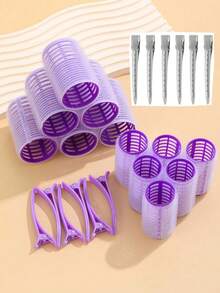 2 Size Hair Rollers For Women, 12 Pcs Rollers Hair Curlers For Long Medium Short Hair, Large Medium Small Self Grip Hair Rollers With Rollers 12pcs Clips, Hair Styling, Hair Stuff, Curly Hair Products ,Hair Accessories, Hair Styling Kit, Hair Tool Kit, Hairstyling Set ,Hair Accessories ,Hair Styling Tools