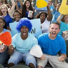 1pc Plastic Cheerleader Pom Pom With Handle, Team Spirit Cheer Flower Ball For Party, Dance, Cheering Performances