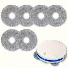 8pcs Microfiber Mop Pads For Dream L10s Ultra/L10 Ultra/L20 Ultra/L10s Pro Ultra Heat & Xiao Mi X10+ Robot Vacuum, Washable Cloth Floor Attachment, Thick Wet Wipes, Reusable Mop Pads