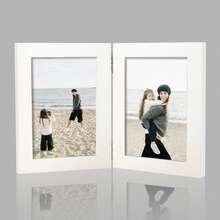 2pcs/3pcs/4pcs Elegant Minimalist Hinged Picture Frames, Black/White Frame, Displays 4x6", 5x7" Photos, Suitable For Family Group Photos, Travel Memories, Ideal For Valentine's Day, Graduation, Christmas And Other Important Festivals (Photo Paper Included Randomly)