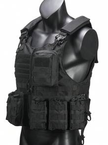 Rapidly Detachable Double-Row Triple Accessory Bag Hunting Vest, Breathable Honeycomb Design, Hidden Large Storage Space On The Back, Strong Expandable Function, Suitable For Hunting, Training, Outdoor Survival