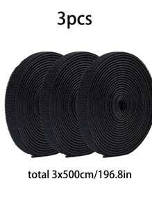 1 Roll Reusable Cable Straps Cable Ties Hook & Loop Nylon Fastening Tape Wire Organizer For Cords Cable Management,Solid Color Cable Tie