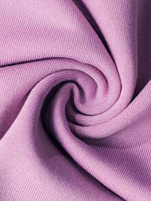 Tween Girl 休闲运动纯色字母轮廓印花时尚背心，适合瑜伽、跑步、锻炼、健身活动 - 中紫紅色 - 查看 8