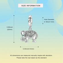 tiantianxue 1pc Set Silver-Plated Tiger, Vintage Elephant, Robot Dog Charm Pendants, Suitable For Women Bracelet/Anklet/Necklace DIY Jewelry Making, Valentine's Day Gift, Daily Fashion Accessories