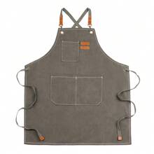 Unisex Koch-/Garten-Arbeitsschürze, mit großen Taschen, strapazierfähige Segeltuch Kreuzrücken-Arbeitsschürze, Größe M-XXL