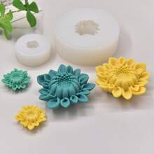 1pc Sunflower Floral Silicone Mold For Handmade Soap, Bath Bomb, Candle Making