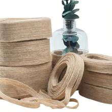 10M/Roll 6mm-50mm Mesh Burlap Trim Natural Jute Burlap Ribbons Vintage Rustic Linen Ribbon DIY Craft Gift Wrapping Wedding Decora