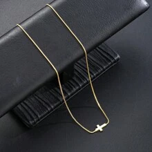 Nuevo Collar de cruz de acero inoxidable, joyería de moda