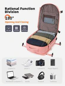 Manual Pump + Airbag + Backpack – Large Travel Backpack For Men & Women, Airline-Approved, Gym Backpack, Business Laptop Daypack, College Back-To-School Bag For School School Accessories School Stuff - Multicolor - View 6