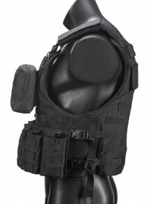 Rapidly Detachable Double-Row Triple Accessory Bag Hunting Vest, Breathable Honeycomb Design, Hidden Large Storage Space On The Back, Strong Expandable Function, Suitable For Hunting, Training, Outdoor Survival