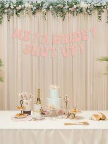 ME? A BRIDE? SHUT UP! Banner For Bachelorette Party Decorations, Funny Bridal Shower Garland Banner For Wedding Engagement Bachelorette Party Supplies Favors, Pink Champaign Silver Black Glitter - Multicolor - View 8
