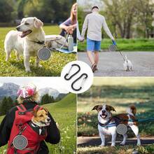 Tazón plegable para mascotas con tapa, tazón de agua/comida antiderrame para viaje para gatos y perros (Diseño desmontable con gancho para acampada y senderismo + Silicona fácil de limpiar)