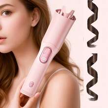 Automatic Waver Curling Iron Hair Curler With LCD Display, 32mm/1.2 Inch Ionic Wavy Hair Curler With Ceramic Barrel, 3 Adjustable Temps, Anti-Scald, Fast Heating Curler Hair Iron For Wide Deep Waves - Pink - View 2