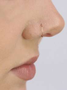 3Pcs 14K Gold Plated Nose Rings Hoops For Women/Men, 20 Gauge 8mm Small Thin Nose Piercing Jewelry, Tiny Septum Cartilage Helix Tragus Earrings Hoops Silver Rose Gold Black
