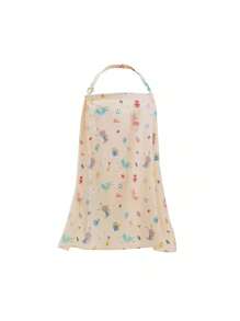 1 pieza Cubierta protectora para lactancia, anti artefacto de luz, ropa de lactancia al aire libre con cubierta 360° con una capa de malla, cubierta de lactancia transpirable con privacidad y escote arqueado, delantal de lactancia multiuso para amamantar al recién nacido