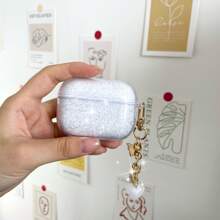 Sequins Transparent Silicone Earphone Protective Case Compatible With Apple 3rd/4th Gen, TPU Anti-Drop