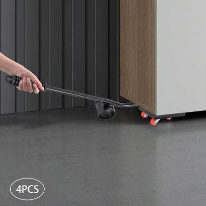 Furniture Casters Furniture Transport Casters Set, Furniture Lifter With 4 Pieces Moving Sliders Heavy Moving Tools Max For 400KG, 360 Degree Rotating Pads PVC Wheel