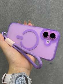 Ốp điện thoại từ tính màu tím chống sốc kèm dây đeo, mẫu mới, tương thích với Apple 16Promax, ốp điện thoại Dopamine mờ, cảm giác da cao cấp, tương thích với iPhone 17 Air 16, ốp điện thoại từ tính hút chân không, cảm giác cao cấp, 15Pro Niche, 14 Người nổi tiếng trên mạng, 13 Siêu chống rơi, 12 Cặp đôi nam nữ, 16Plus, ốp bảo vệ, quà sinh nhật mùa xuân - Màu tím - Xem 5