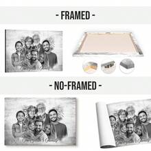 1 Estilo - Agrega a un ser querido fallecido a la foto, Agrega a una persona fallecida a la imagen, Retrato familiar personalizado a partir de una foto, Combina fotos, Regalo conmemorativo personalizado - Como se muestra - Ver 10