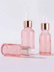 1 Piece 10/15/20/30ml Transparent Pink Essential Oil Essence Dropper Bottle Cosmetic Dispensing Bottle