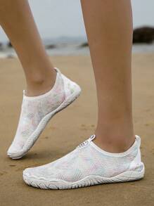 Novos sapatos aquáticos para casal, para praia e caminhadas na montanha, cor neon, parte superior