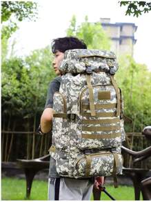 Uma mochila grande unissex para montanhismo ao ar livre, viagens de verão, bolsa esportiva, bolsa de armazenamento profissional para viajantes e praticantes de trilhas.
