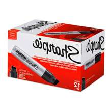 Bulk Black  Markers - SHARPIE Magnum Extra Bold Art Supplies For Industrial Use - Box Of 12 High-Performance Markers