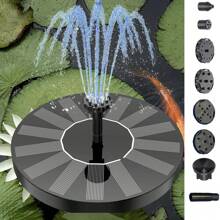 Solar Fountain Pump, Upgraded Model With 8 Nozzles, Solar Powered Bird Bath Fountain Suitable For Pond, Garden, Bird Bath, Fish Tank, Outdoor Independent Solar Water Pump Floating Fountain