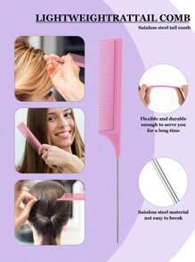 11pcs Hair Elastic Styling Set, 24-Slot Storage Box, Colorful Hair Ties, Candy-Colored Braiding Bands, Hair Rings (2000 Pieces), Combing Brush, Mouse Tail Comb, Side Comb, French Braiding Tools, Flower Hair Clips, Pink Multi-Functional Hair Ring, Crocodile Clips, Multi-Color Rubber Bands And Hair Accessories Set, Styling Tools And Hairstyle Accessories