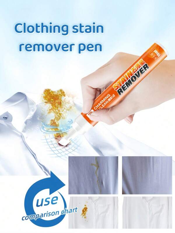1/2/5pcs Portable Detergent Pen-Portable Rinse-Free Fabric Cleaner With Low Odor-Instant Cleaner Of Grease And Stains, Ideal For Use On The Go