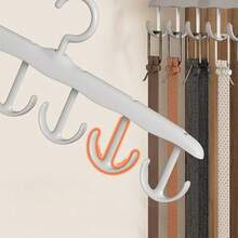 1pc Adjustable Hanger For Camisoles, Wave Hooks, Hat & Pants Storage Organizer, Multi-Functional Wardrobe Hanger With Rotating Tie Rack, Versatile Hanger For Lingerie, Vests & More - Multicolor - View 8