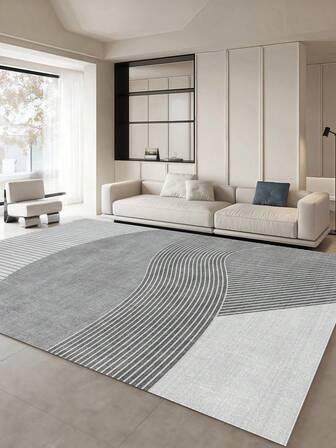 极简几何图案印花室内装饰地毯、客厅沙发地毯、卧室地毯、床边防滑垫、餐厅厨房垫、办公椅垫、玄关门垫、野餐毯、户外露营垫