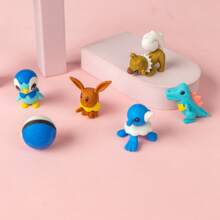 pokemon 5pcs/1set Pocket Monster Character Plastic Mini Figurines, Cute Style With Colorful Variant Pokemon Designs, Detailed Character Features, Suitable For Desktop Decor, Stationery, Collecting, Holidays & Occasions Like Back To School, Christmas, Valentine's Day, Teacher's Day, Halloween, Easter, National Holiday, Children's Day, Women's Day, Birthday Gifts
