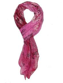 2025PANTONIGHT Long Chiffon Sheer Scarf For Womens - 745 Pink - View 5