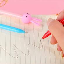 10pcs/Set Random 10pcs Cute Cartoon Animal & Fruit 0.5mm Neutral Pens, Creative Stationery Writing Supplies School Supplies, Back To School - Multicolor - View 5