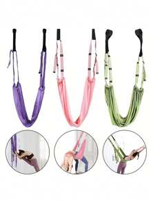 1 Corda de Fitness para Pilates/Yoga, Equipamento de Treino de Alongamento/com Pontos de Fixação na Porta, Uma Corda de Alongamento Universal para Costas e Pernas, Adequada para Dobras para Trás, Splits em Pé, Pilates, Dança, Ballet e Ginástica, e Uma Corda de Ioga Aérea para Mulheres