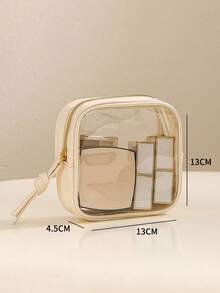 1 Set Of S/M/L Toiletry Bag, Travel Portable, Transparent, And Portable Cosmetic Storage Bag, Large Capacity PVC Visible Waterproof Cosmetic Bag - Multicolor - View 5