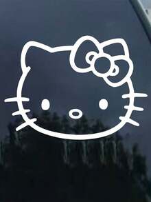 Sanrio قطعة واحدة ملصق كارتوني جميل لهيلو كيتي لالدراجات النارية والسكوتر والحماية من الخدوش، مقاوم للماء وحماية من الشمس، ملصق زخرفي لغطاء خزان الوقود والنافذة والمصد