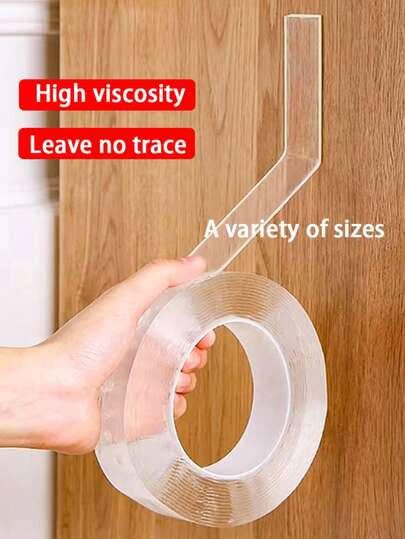 1Roll Multipurpose Double Sided Adhesive Tape,Daily Clear Applicable Strong Ductility Sealing Strip Rubber Seal,Easy To Use Wall Stickers Room Decor Wall Decor Wall Sticker Personalised Stickers