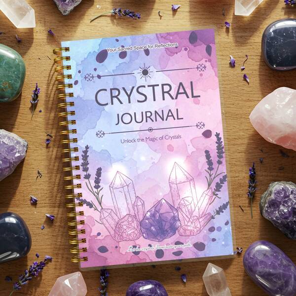 Directorio y diario de cristales: una guía y cuaderno de trabajo para catalogar tus cristales, sus propiedades, limpieza y significado personal. Ideal para principiantes y coleccionistas. Tamaño A5, cubierta resistente, papel de 100 g/m², útiles escolares, vuelta al colegio