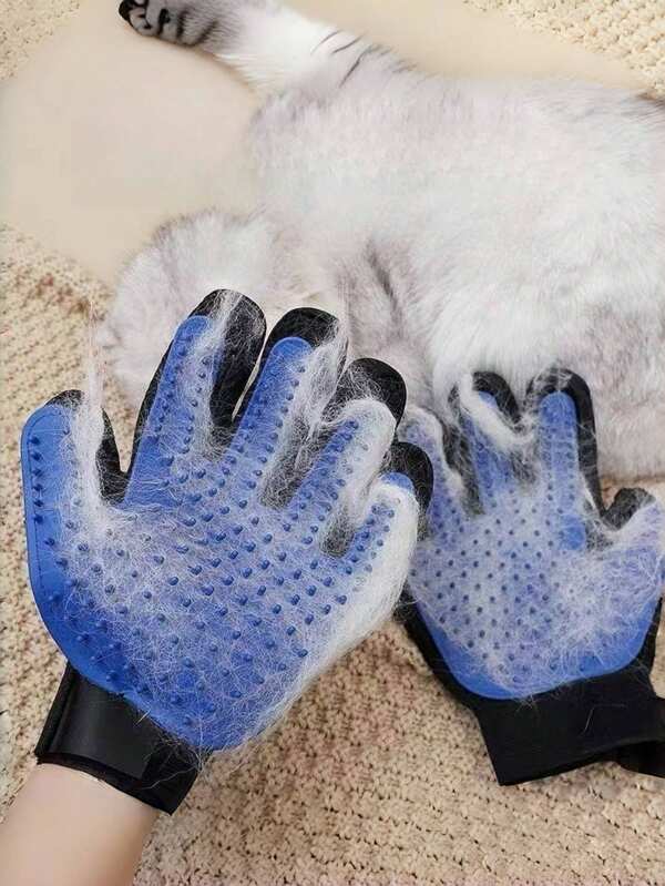 Pet Grooming Gloves - Gentle Hair Removal Brush, Suitable For Combing Dog And Cat Hair, Efficient Hair Removal Gloves - Massage Stimulation Cycle - Easy To Use And Clean, Hair Removal, Bathing And Intimate Contact