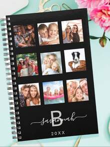 海贼王定制现代横幅照片笔记本个性化信息日记笔记横线空白页装订。女士男士学校工作办公文具，学生笔记本，办公笔记本，家庭记事本，多种款式可选，尺寸 14.3x20.7cm5，学校用品，返校，多功能，装饰性，可重复使用，现代，多彩，可爱，复古，卡通，卡哇伊，定制，个性化，独特，定制，工人，客户，学生，适用于商务/工作/办公室，适用于学校 - 彩色 - 查看 2