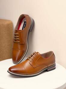 Men's Classic Business Style Modern Oxfords Father's Day Gifts - Brown - View 1