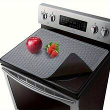 1pc Silicone Stovetop Cover, Suitable For Electric And Glass Stoves - Heat Resistant Non-Slip Surface, Easy To Clean, Scratch-Resistant - Black Kitchen Stove Protector Mat, Fashionable Design, Durable Kitchenware - Multicolor - View 4